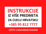 PRIPREME ZA POPRAVNE ISPITE, MATEMATIKA, FIZIKA, KEMIJA, STATISTIKA...