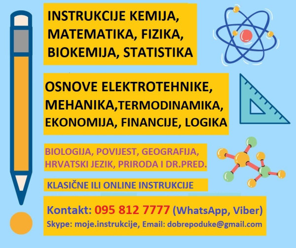 INSTRUKCIJE: MATEMATIKA, FIZIKA, ELEKTROTEHNIKA, KEMIJA, BIOKEMIJA ...