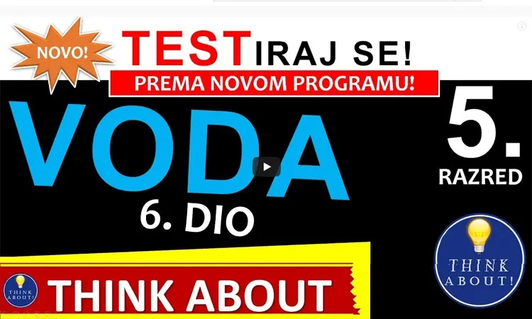  Voda - 6. dio - ZADACI I PITANJA ZA TEST (5.r.) 