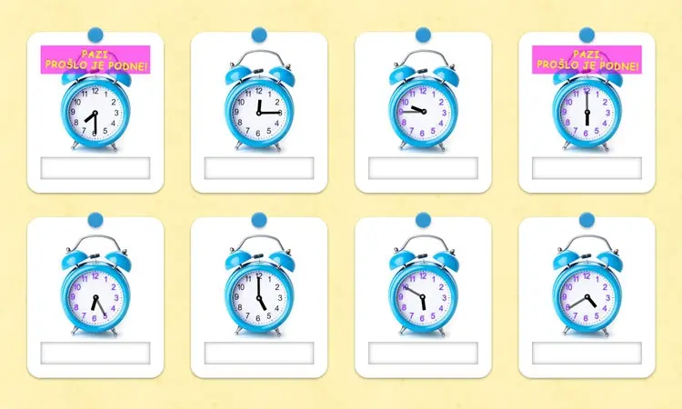 Snalaženje u vremenu - Koliko je sati? - 2. razred OŠ