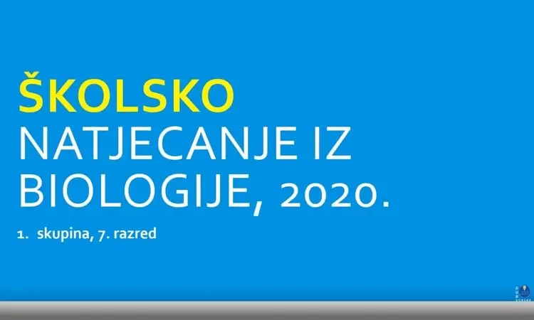 Školsko natjecanje iz biologije 2020., 1. skupina, 7. razred - Rješenja - Think About!
