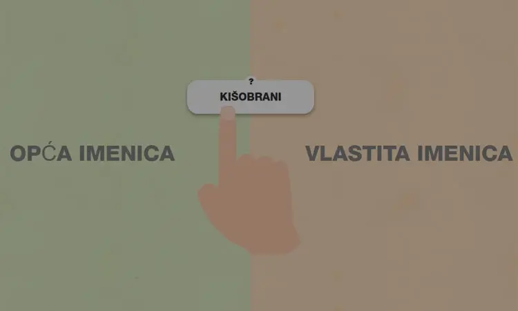 Opće i vlastite imenice - hrvatski jezik 3. razred