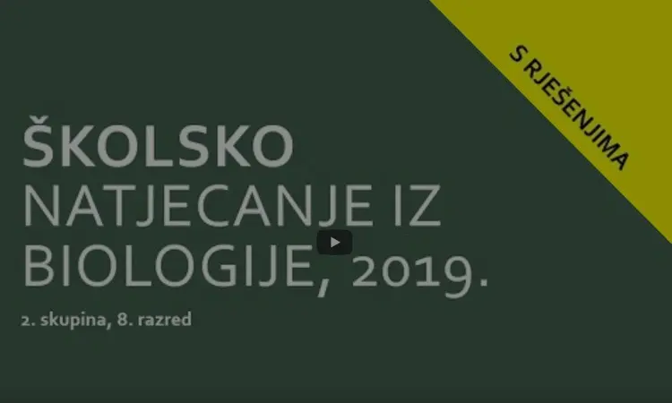 Školsko natjecanje iz biologije, 2019., 2. skupina, 8. razred - Rješenja - Think About!
