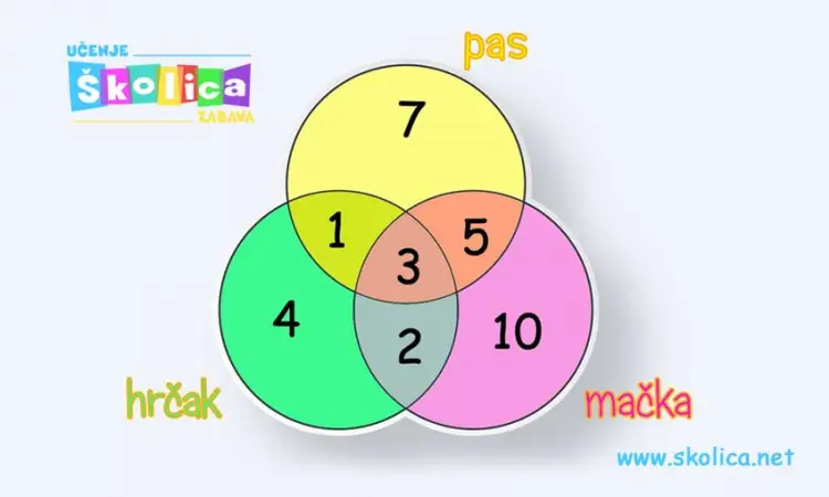 Skupovi - matematika, 5. razred, + vježbe u pdf formatu za ispis