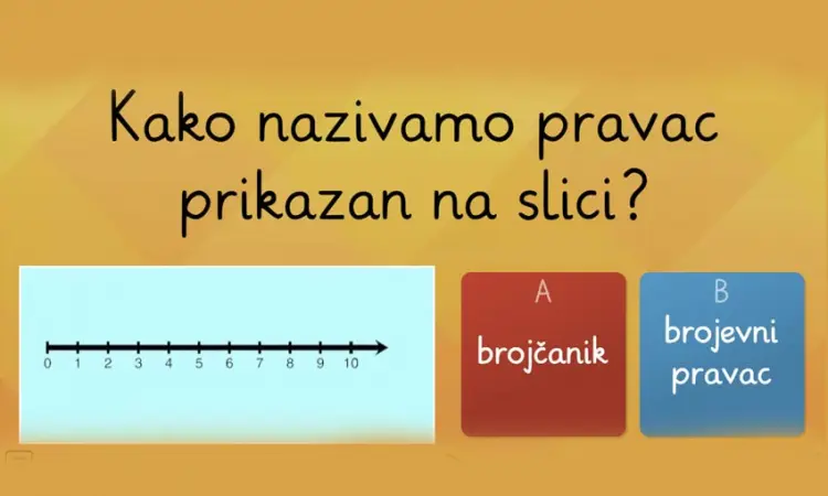 Prirodni brojevi i točke pravca - matematika, 5. razred