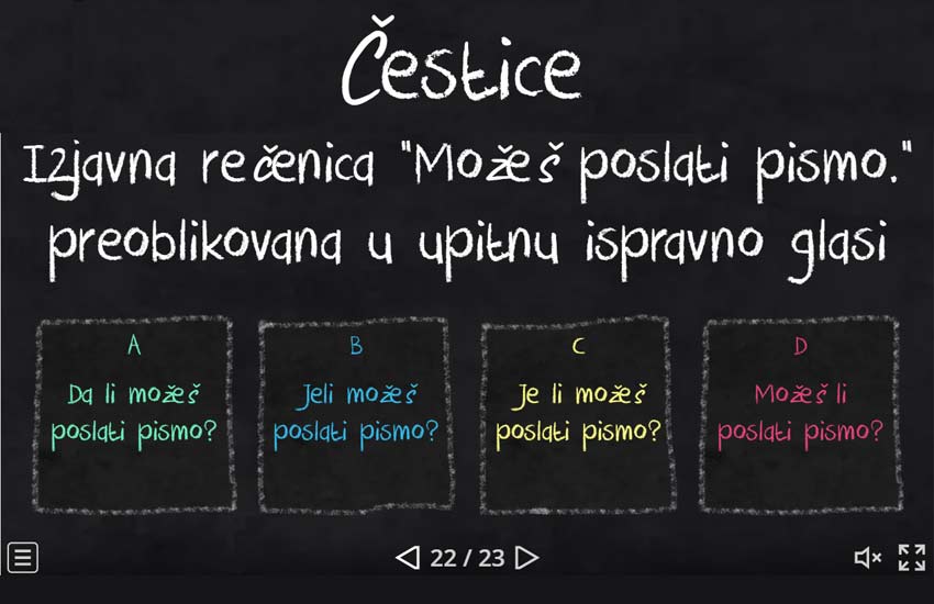 Čestice - hrvatski jezik, 5. razred, + vježba za ispis u pdf formatu 