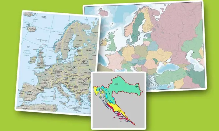 Vrste geografskih karata - geografija, 5. razred